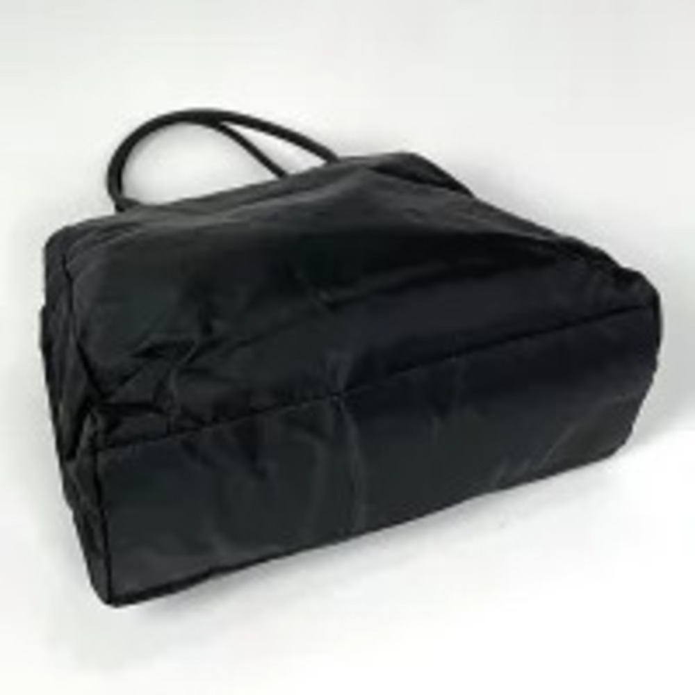 Prada Tote Black Bag Nero Plate Handbag